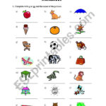 English Worksheets: Alphabet Vocabulary Throughout Alphabet Vocabulary Worksheets