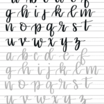 Exibindo Connecting E 5 | Hand Lettering Worksheet, Brush Within Alphabet Worksheets Brush Lettering