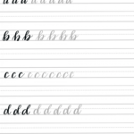 Free Brush Lettering Practice Sheets: Lowercase Alphabet In Alphabet Worksheets Brush Lettering