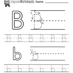 Free Letter B Alphabet Learning Worksheet For Preschool Regarding Letter P Tracing Sheet