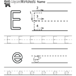 Free Letter E Alphabet Learning Worksheet For Preschool Regarding Letter E Worksheets Tracing