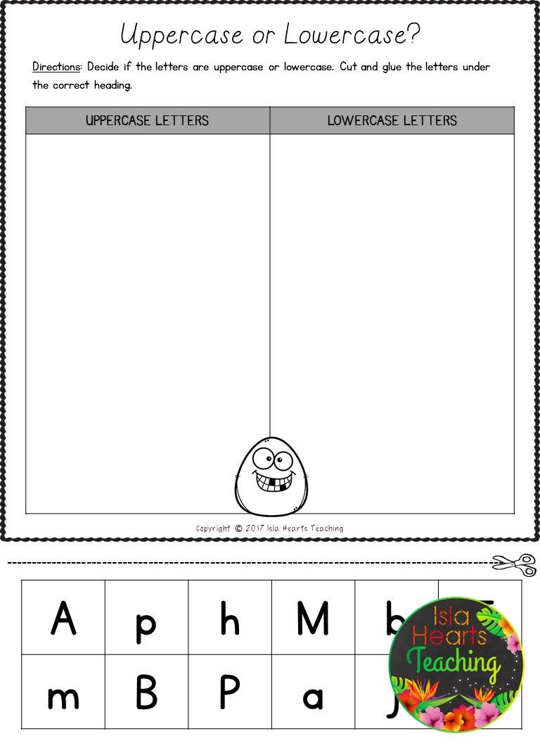 Free Letter Sorts (Uppercase And Lowercase Letters Of The throughout Alphabet Sorting Worksheets