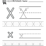 Free Letter X Alphabet Learning Worksheet For Preschool In Preschool Alphabet X Worksheets