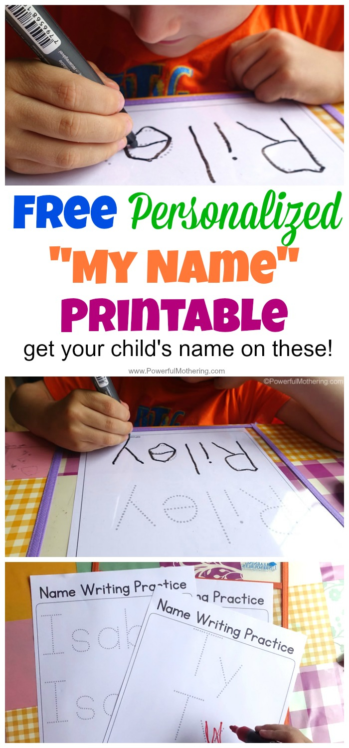 Free Name Tracing Worksheet Printable + Font Choices for My Name Is Tracing Sheets