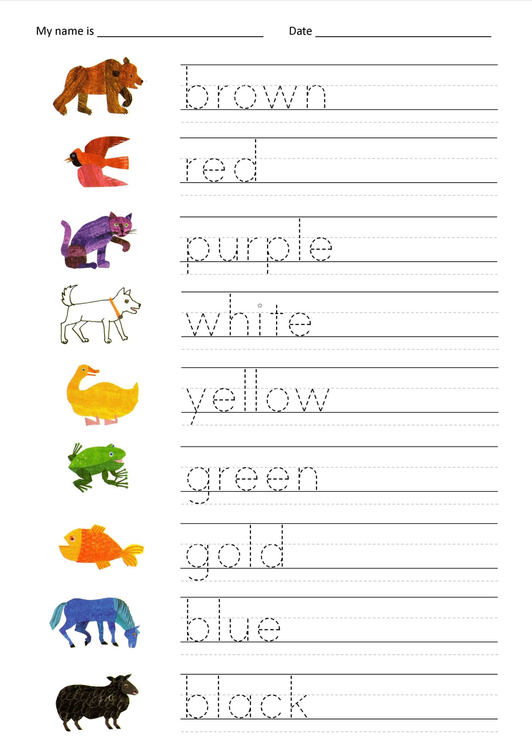 Free Name Tracing Worksheets Pictures - Activities Free intended for Name Tracing Colored