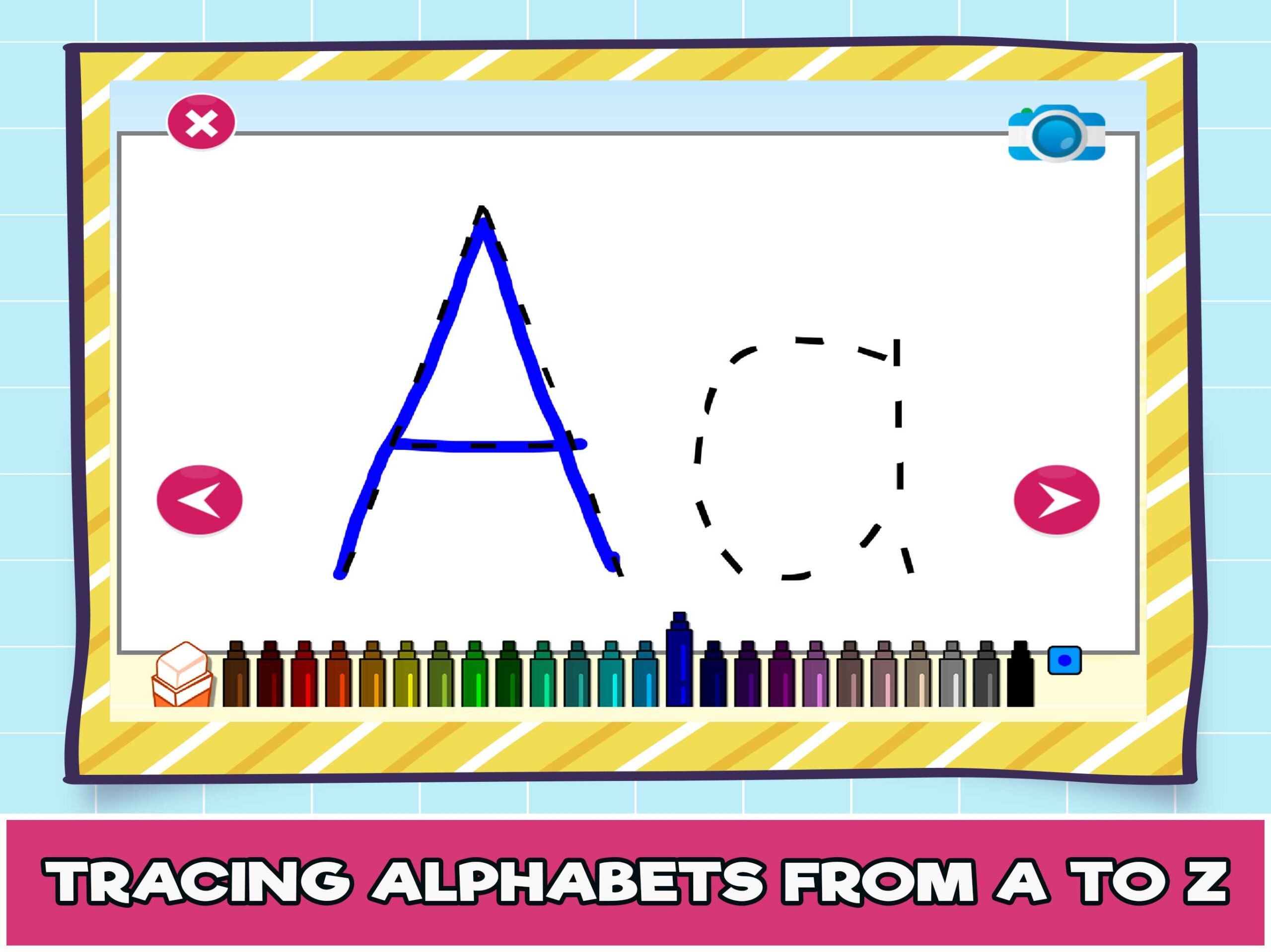 Free Online Alphabet Tracing Game For Kids - The Learning Apps regarding Alphabet Tracing Game