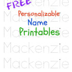 Free Personalizable Name Printables 1,700×2,200 Pixels Intended For Letter Tracing Name