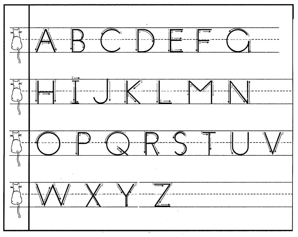 Free Print Handwriting Charts! | Practical Pages For Letter Tracing Directional Arrows