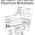 Free Printable Alphabet Notebook Preschool Worksheets Throughout Alphabet Tracing Notebook