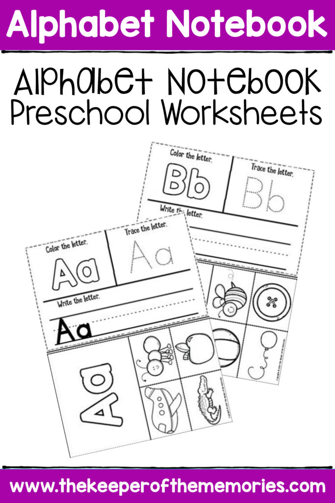 Free Printable Alphabet Notebook Preschool Worksheets Throughout Alphabet Tracing Notebook
