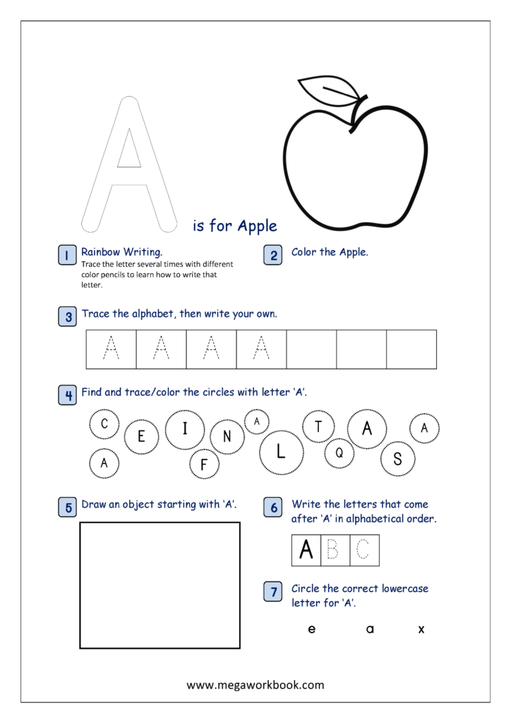 Free Printable Alphabet Recognition Worksheets For Capital For Alphabet Tracing Order