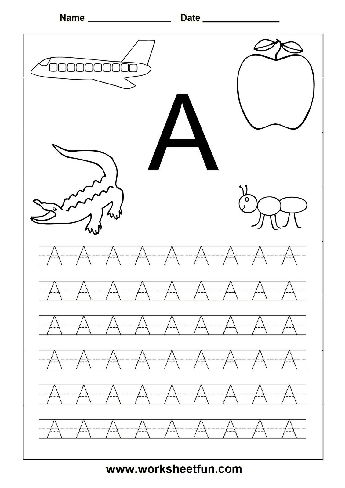 Free Printable Alphabet Tracers |  Printable Page Tags intended for Alphabet Tracing Letters For Preschoolers