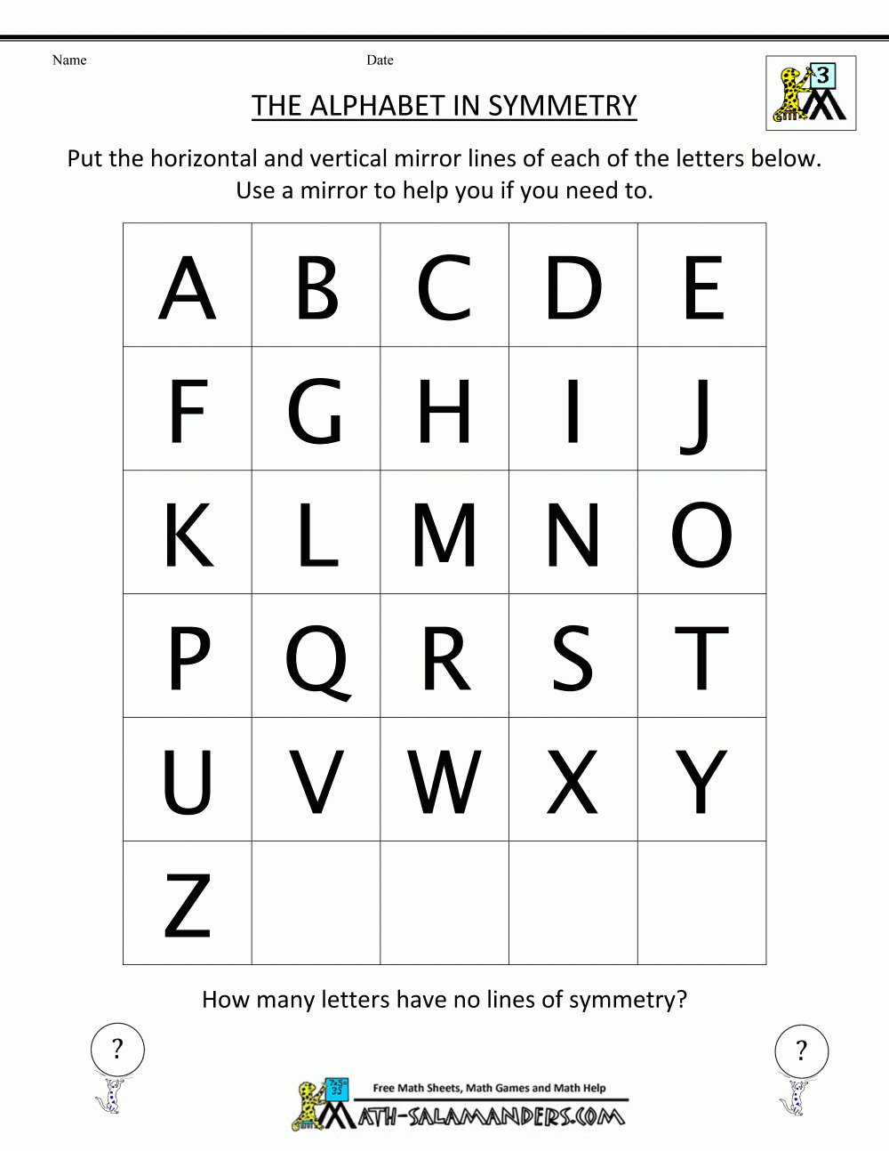 Free Printable Geometry Worksheets 3Rd Grade within Alphabet Knowledge Worksheets