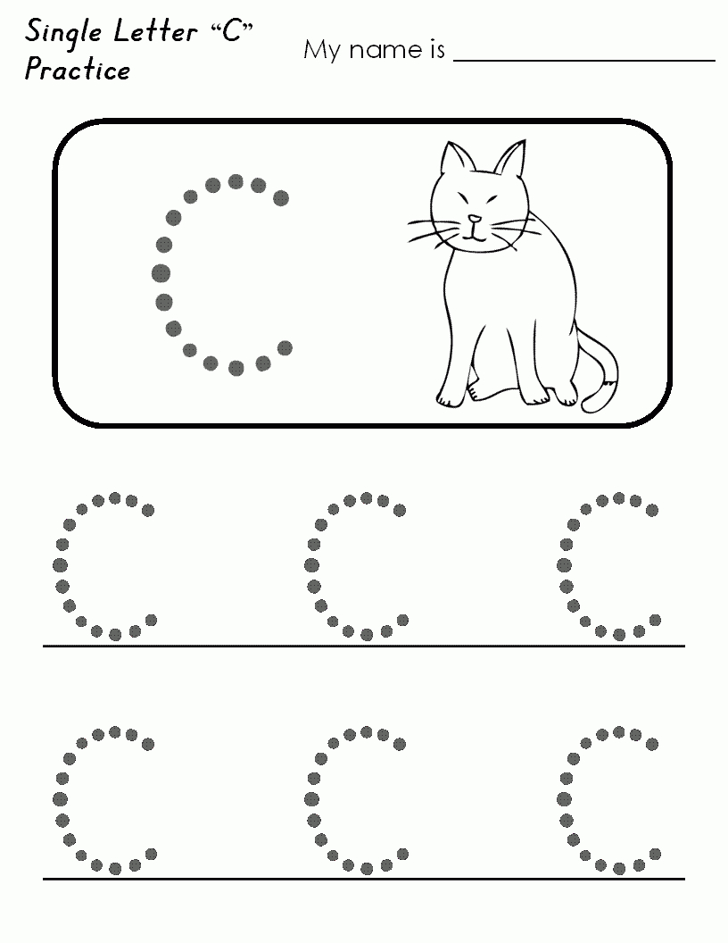 Free Printable Preschool Worksheets Letter C | Alphabet intended for Letter C Worksheets For Pre K