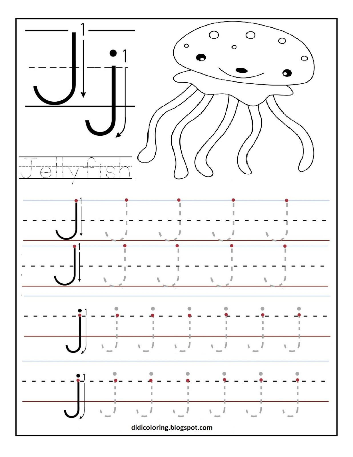 Free Printable Worksheet Letter J For Your Child To Learn intended for Letter J Worksheets Free Printables