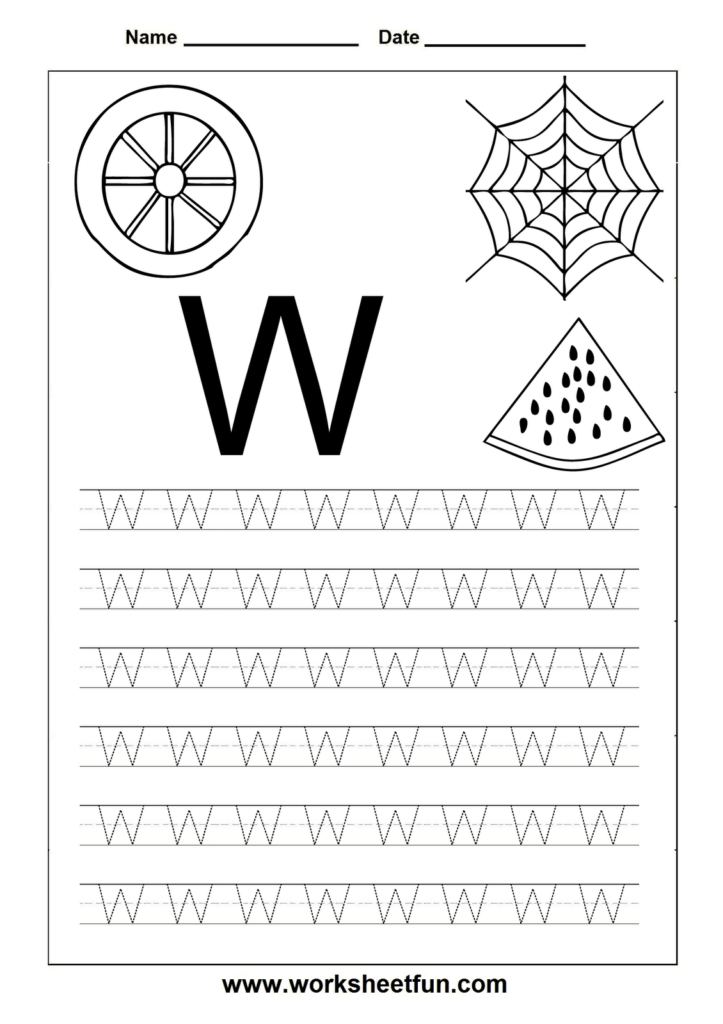 Free Printable Worksheets: Letter Tracing Worksheets For Regarding Letter W Tracing Sheet