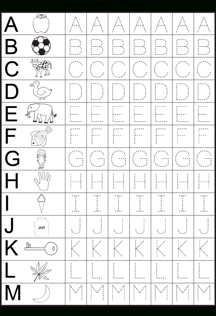 Free Printable Worksheets | Preschool Worksheets For Letter Tracing Kindergarten