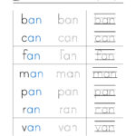 Free Rhyming Words Worksheet "an" | The Resources Of Islamic With Name Tracing Worksheets Uk