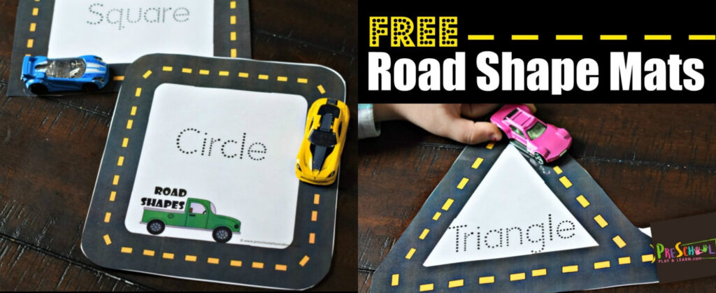 Free Road Shape Mats For Alphabet Road Tracing Book