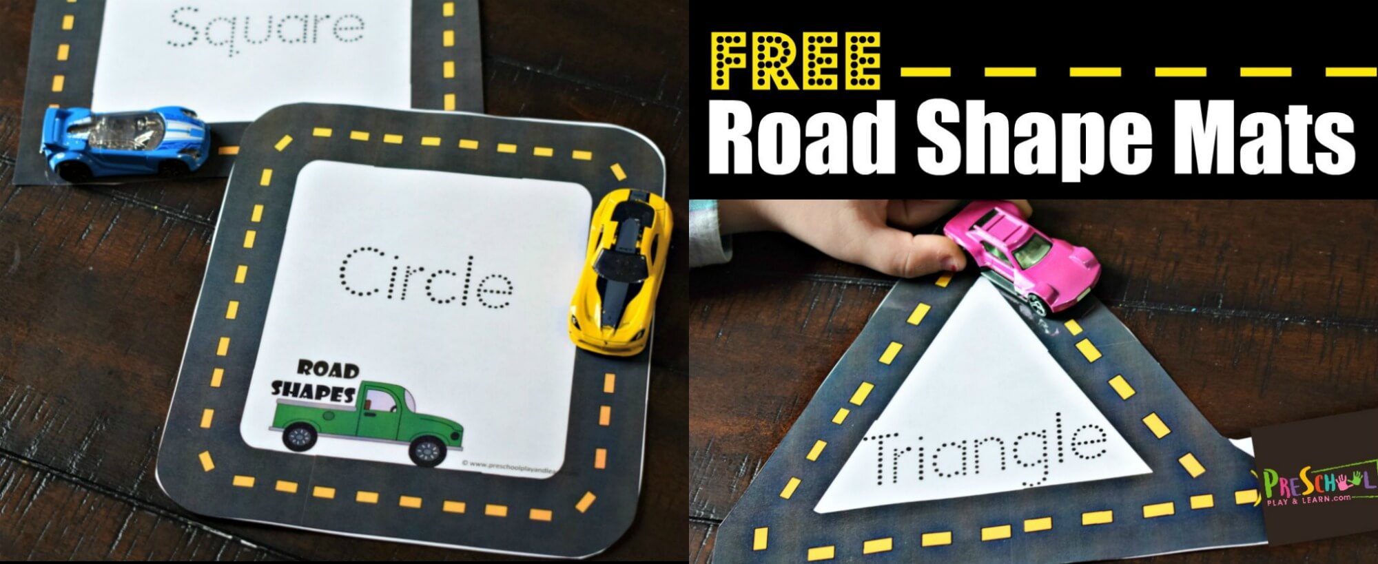 Free Road Shape Mats for Alphabet Road Tracing Book