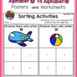 Free Sorting Activities Posters And Worksheets Alphabet A In Alphabet Sorting Worksheets