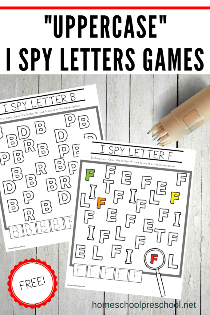 Free Uppercase I Spy Letters Printable Worksheets | Math Pertaining To I Spy Alphabet Worksheets
