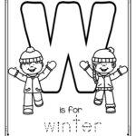Free W Is For Winter Trace And Color Printable With Letter W Worksheets For Toddlers