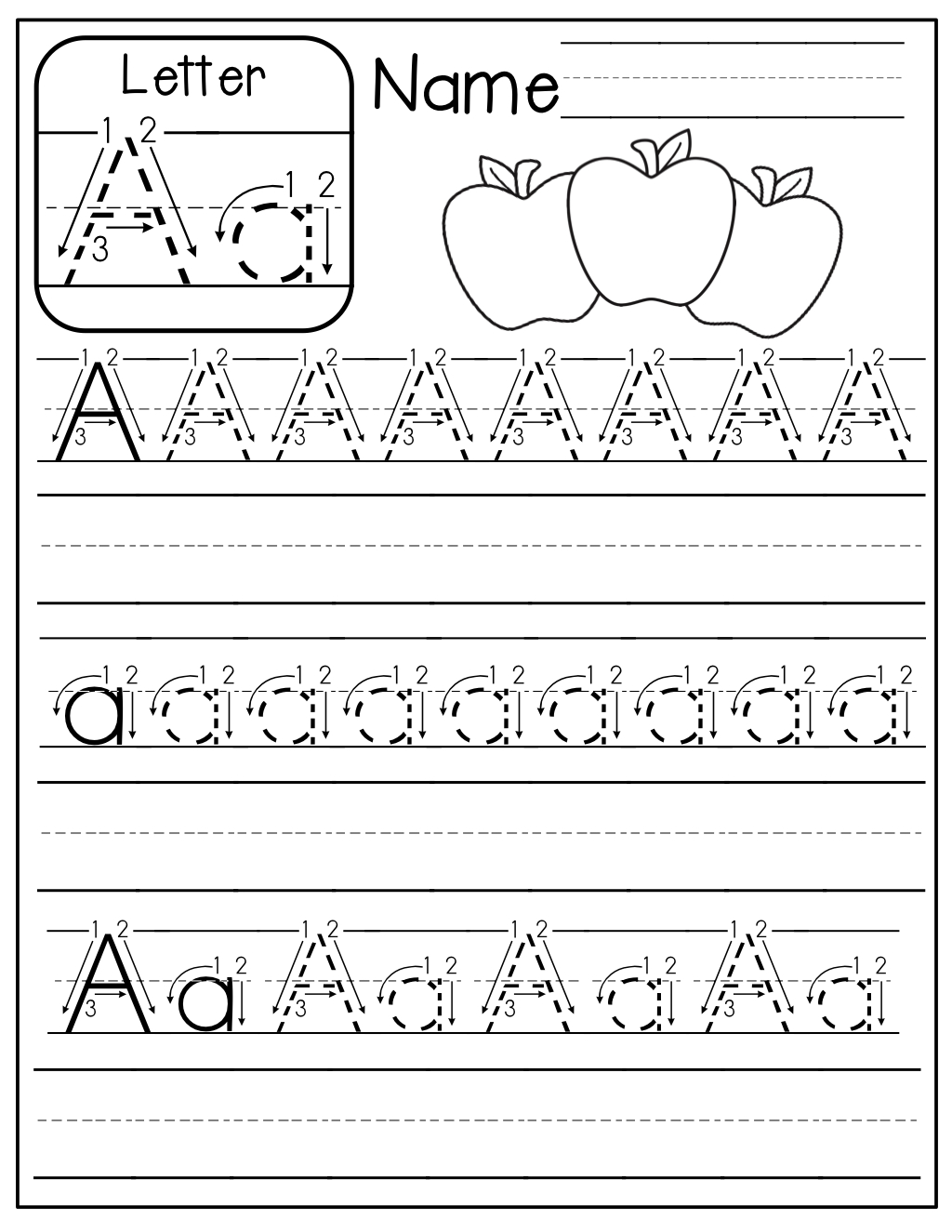 Freebie: A-Z Handwriting Practice Pages! | Kindergarten intended for Tracing Your Name Template