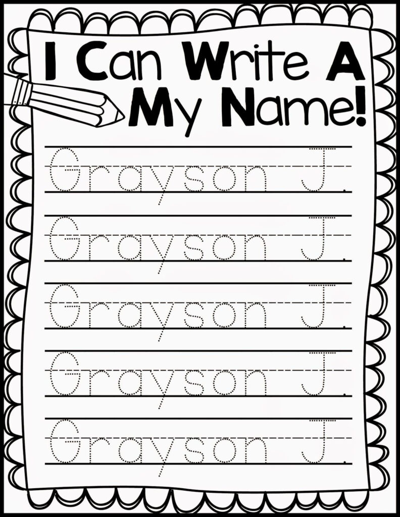 Freebie Friday* Name Handwriting Practice (With Images With Name Tracing Practice Editable