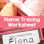 Get A Free Name Tracing Practice Worksheet With Your Childs Within Pre K Custom Name Tracing