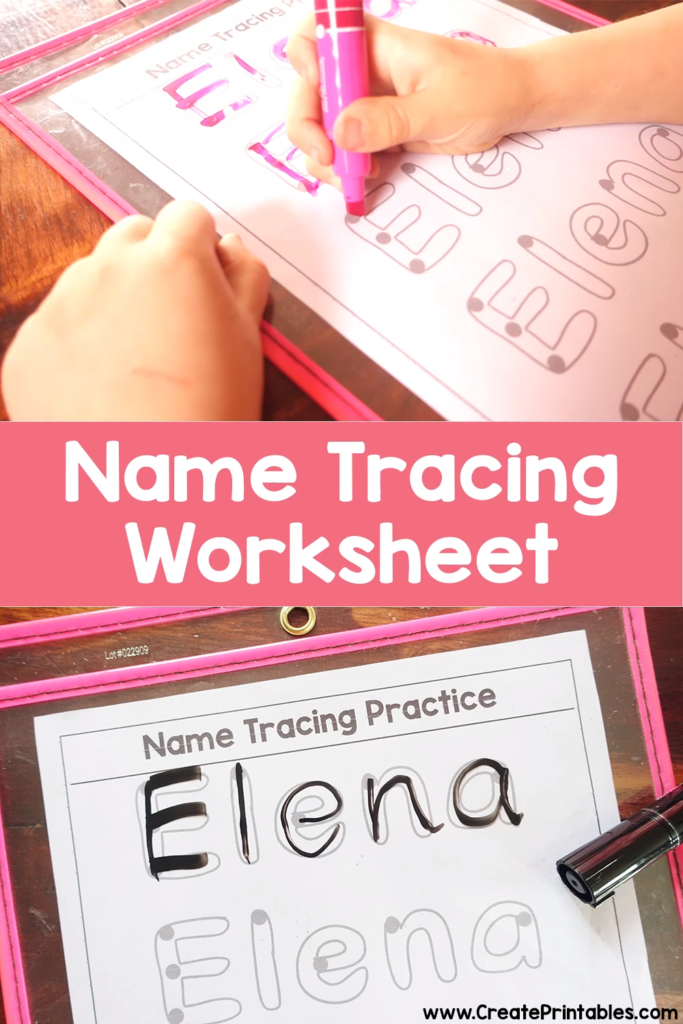 Get A Free Name Tracing Practice Worksheet With Your Childs Within Pre K Custom Name Tracing