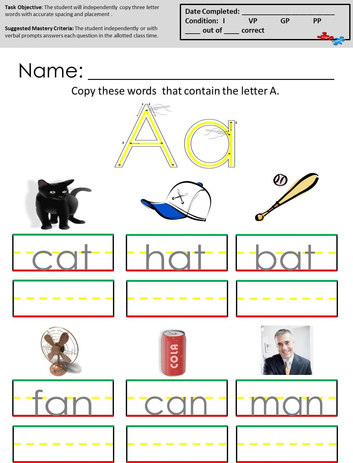Great For Copying, Tracing And Writing With A Model Present regarding Name Tracing And Copying Worksheets