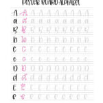Hand Lettering Practice Sheets | Posterboard Print Alphabet For Alphabet Worksheets Brush Lettering