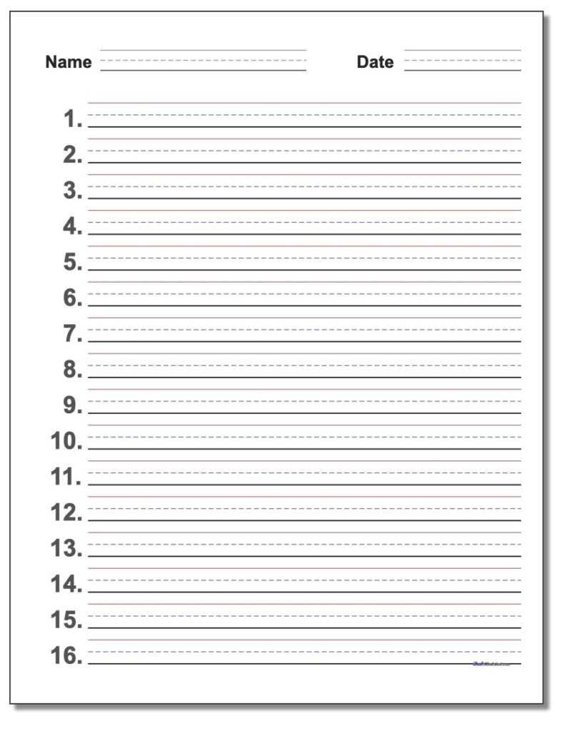 Handwriting Paper Pertaining To Alphabet Worksheets 4 Lines