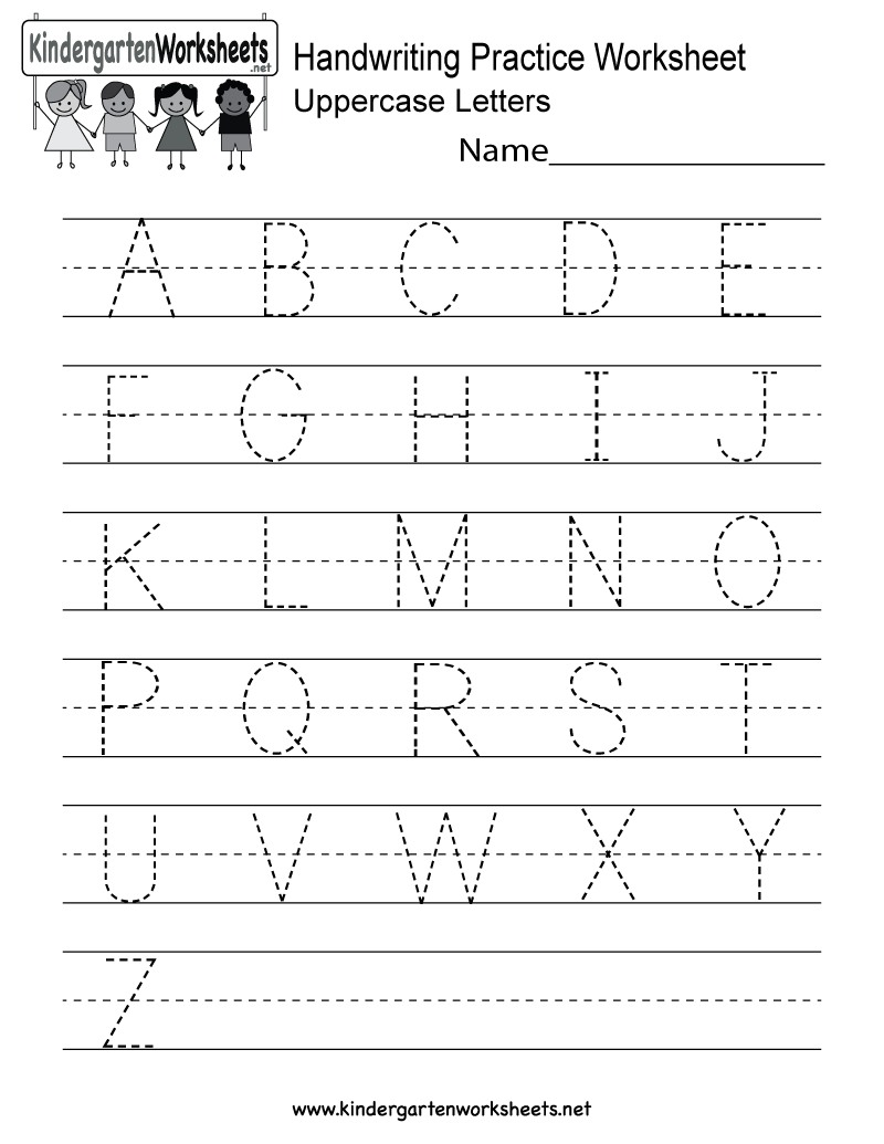 Handwriting Practice Worksheet - Free Kindergarten English regarding Alphabet Worksheets Pdf Free Download