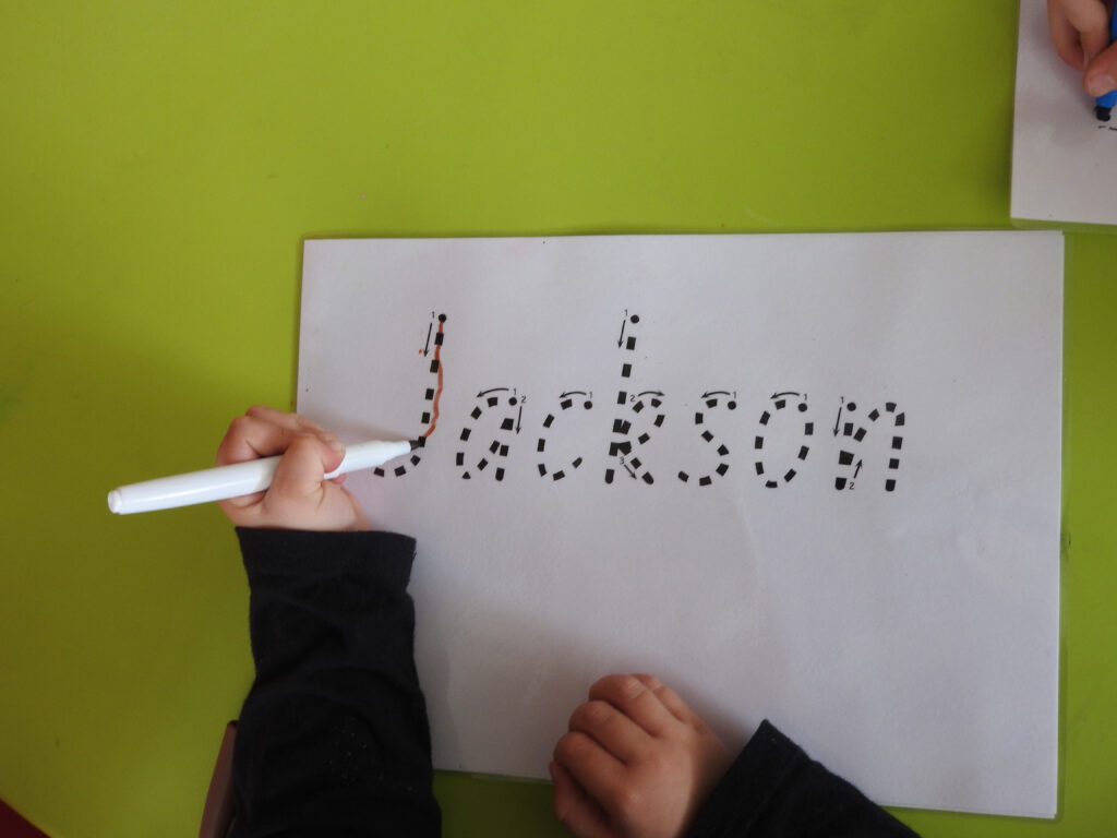 How Do I Teach My Child To Write Their Name? | One Stop In Name Tracing Template Qld Font