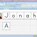 How To Make A Letter Tile Printable Using Microsoft Word For Name Tracing On Word