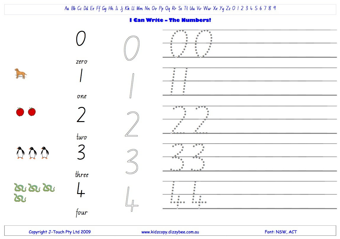 I Can Write - The Numbers! | Kidzcopy pertaining to Name Tracing Template Qld Font
