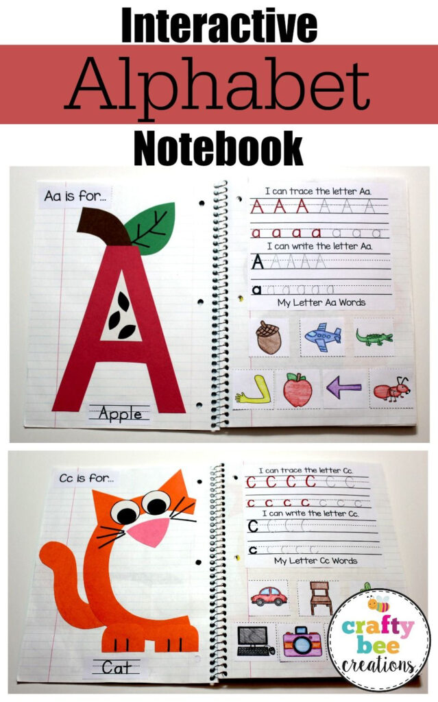 Interactive Alphabet Notebook | Preschool Learning, Letter A With Regard To Alphabet Tracing Notebook