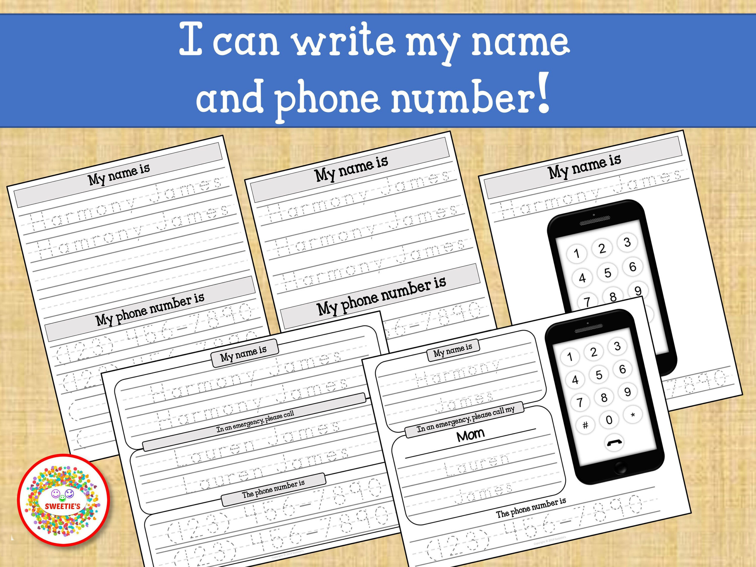 Kids Name Tracing Worksheet, Learn To Write Name, Learn for Name Tracing By Mobile Number