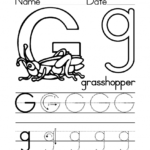 Kidzone Letter Worksheets Trace G Activity Shelter S W Inside Kidzone Name Tracing