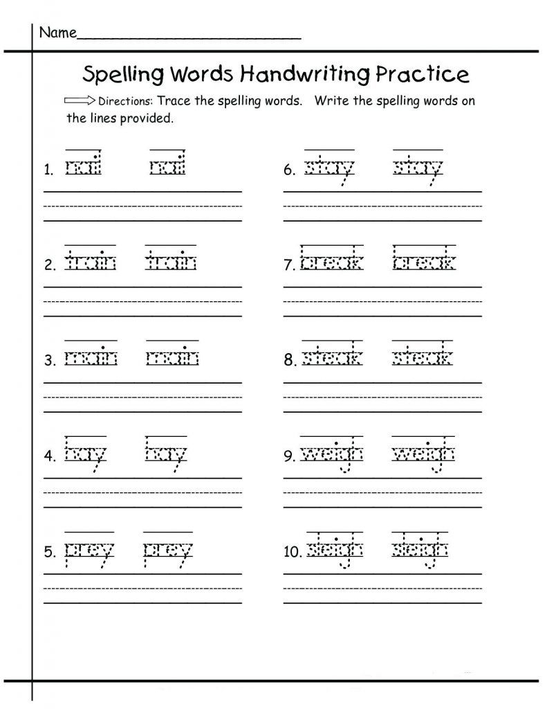 Kindergarten Handwriting Worksheets With Images Free throughout Tracing Your Name Worksheets For Preschoolers