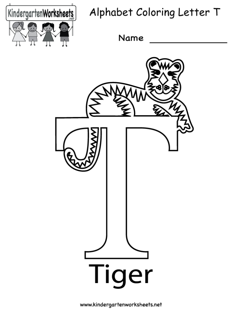 Kindergarten Letter T Coloring Worksheet Printable | Letter Pertaining To Letter T Worksheets For Toddlers