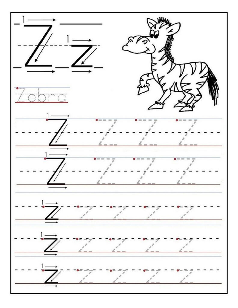 Kindergarten Letter Tracing Worksheets | Letter Tracing Regarding Letter U Tracing Page