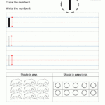 Kindergarten Printable Worksheets   Writing Numbers To 10 Intended For Name Tracing Guide