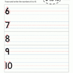 Kindergarten Printable Worksheets   Writing Numbers To 10 Regarding Name Tracing Guide