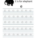 Kindergarten Worksheets: Alphabet Tracing Worksheets   E Regarding Letter E Worksheets Tracing