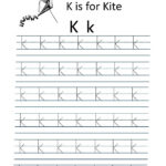Kindergarten Worksheets: Alphabet Tracing Worksheets   K Regarding Alphabet K Tracing