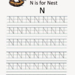 Kindergarten Worksheets: Printable Tracing Worksheets Regarding Alphabet N Tracing
