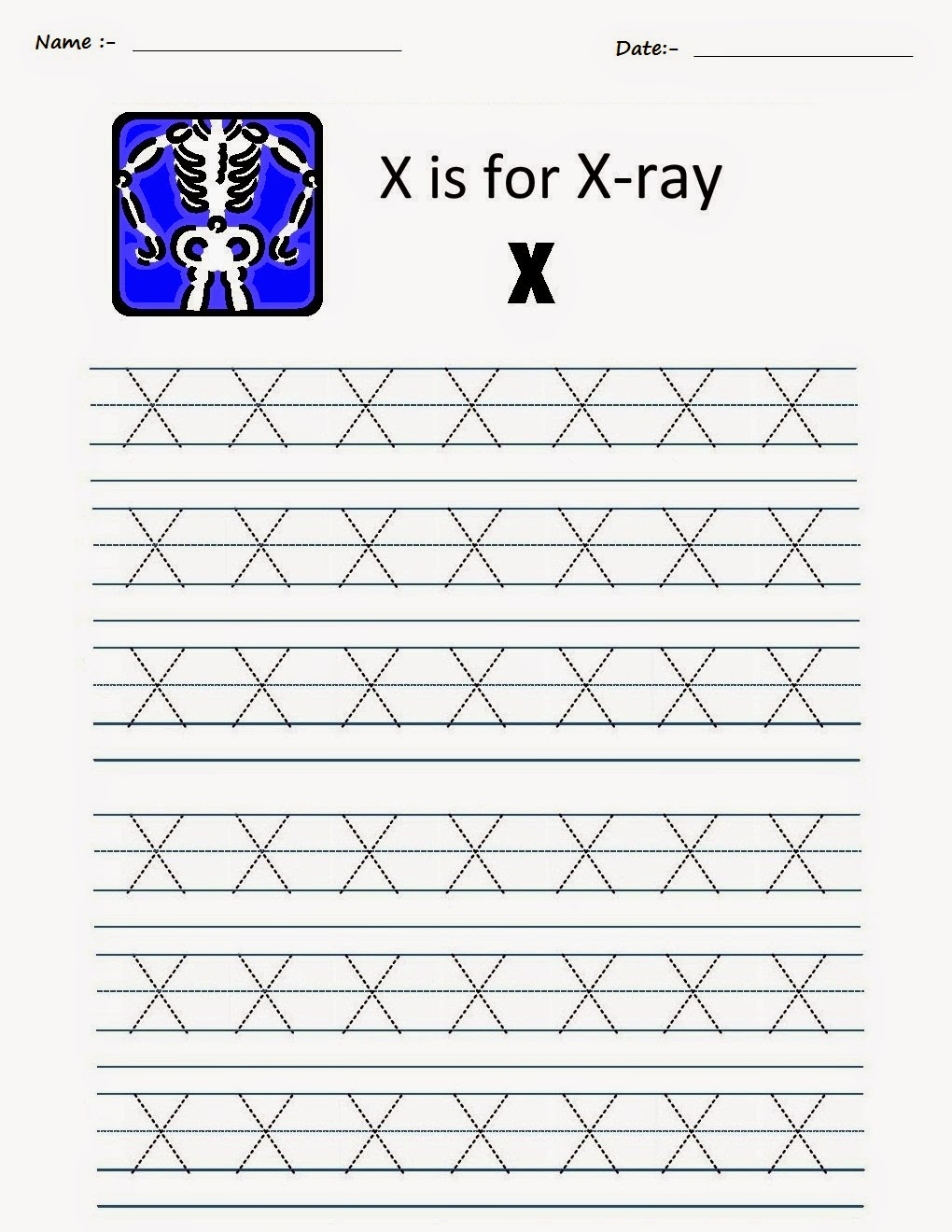 Kindergarten Worksheets: Printable Tracing Worksheets throughout Tracing Alphabet X